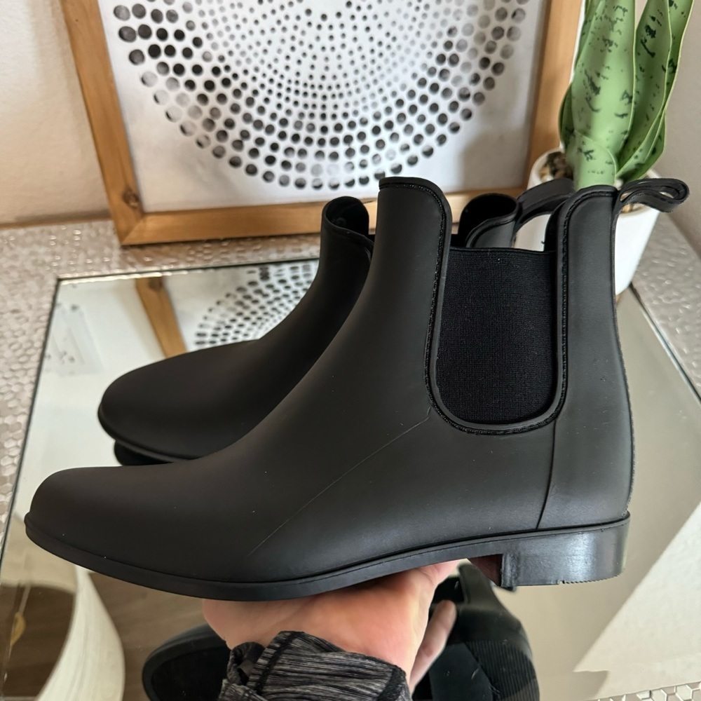 J.Crew Mercantile Chelsea Rain Boots Women’s Black Size 10 - Picture 4 of 10